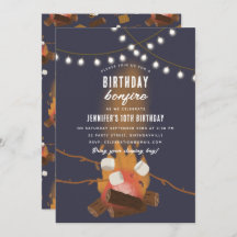 Födelsedagsfest för öppen camping i Bonfire och Ca