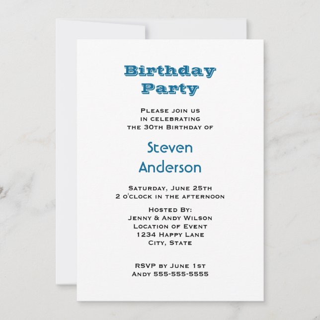 Födelsedagsfest för Orionnebulosan Inbjudningar (Framsida)