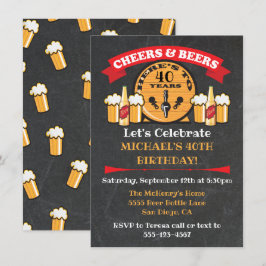 Födelsedagsfest för ost och Öl Inbjudningar