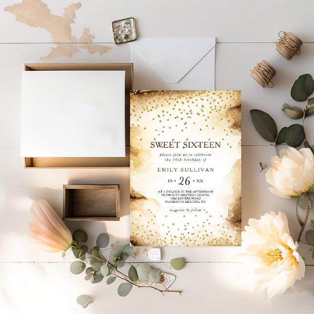 Födelsedagsfest för papper Rulla, rustik Sweet six Inbjudningar (Skapare uppladdad)