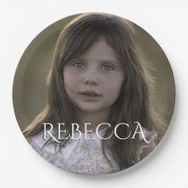 födelsedagsfest för personlig av fotoflicka papper