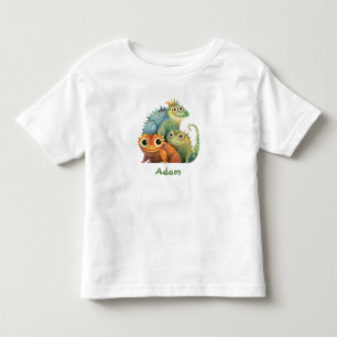 Födelsedagsfest för Personlig för Cute Lizard- T Shirt