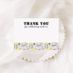 Födelsedagsfest för pojke Byggnadsbyggare Tack Kort<br><div class="desc">Tacka vänner och nära och kära för att de kom till din lilla killes byggnadsinspirerade födelsedagsfest! Den här designen har vattenfärgade byggarverktyg och rolig typografi för din lilla hantverkare.</div>