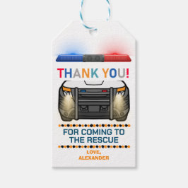 Födelsedagsfest för polis presentetikett