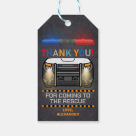 Födelsedagsfest för polis presentetikett