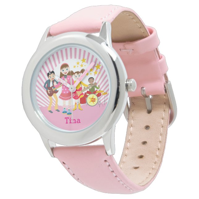 Födelsedagsfest för Pop-stjärna Armbandsur (Vinklad)