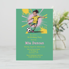 Födelsedagsfest för popkonst-flickor inbjudningar