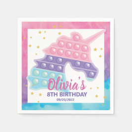 Födelsedagsfest för popup-filmatning pappersservett