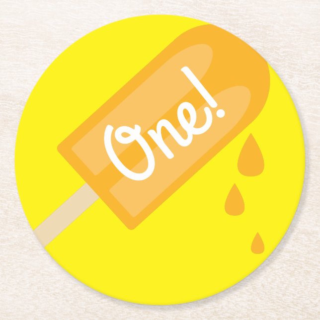 Födelsedagsfest för popup underlägg papper rund (Framsidan)