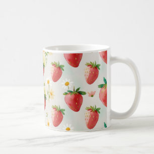 Födelsedagsfest för regnbåge av typen Cute jordgub Kaffemugg