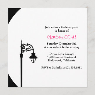 födelsedagsfest för retro/vintage inbjudningar