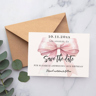 födelsedagsfest för rosa av buggkräm Spara datumko Datumet