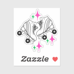 Födelsedagsfest för Rosa av roller Skates Derby Sk Klistermärken