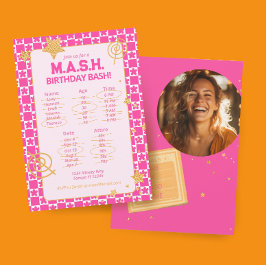 Födelsedagsfest för Rosa Throwback på 90-talet Inbjudningar