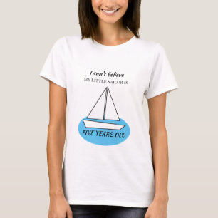 Födelsedagsfest för segelbåt t shirt