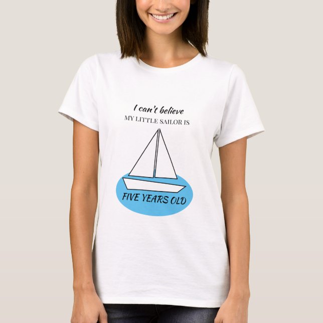 Födelsedagsfest för segelbåt t shirt (Framsida)