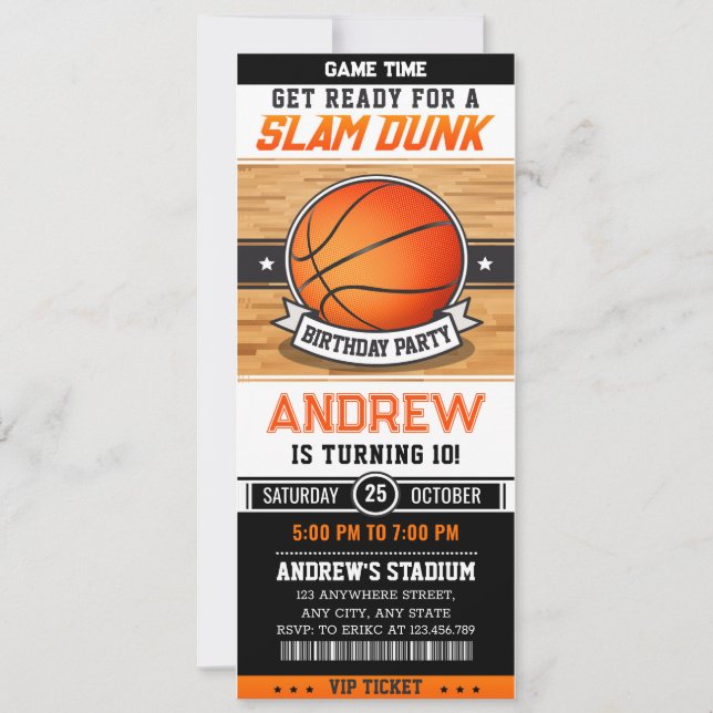 Födelsedagsfest för snabb avbrutning inbjudningar (Framsida)