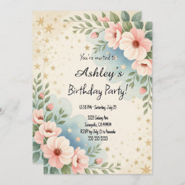 Födelsedagsfest för söt av blanksteg för ungar inbjudningar