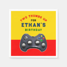 Födelsedagsfest för spelspelare för videospel pappersservett