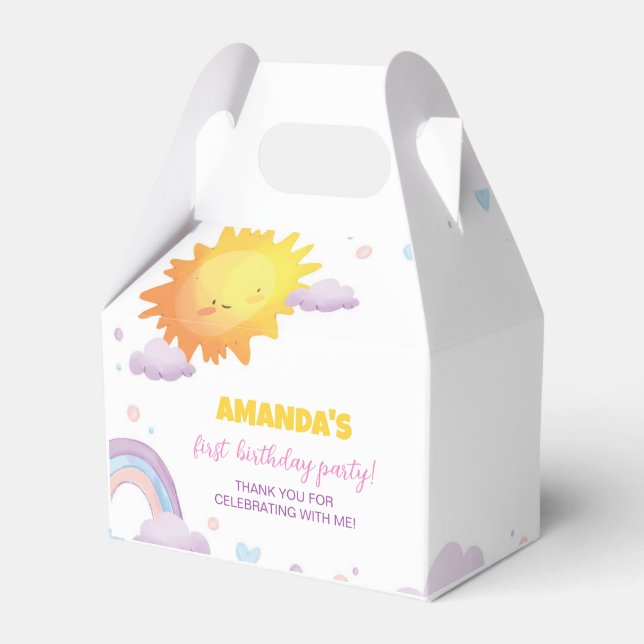 Födelsedagsfest för Sunshine Rainbow Favor Box Presentaskar (Framsidan Sidan)