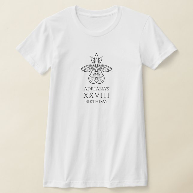 Födelsedagsfest för temat "Ancient Greece" eller R T Shirt (Laydown)