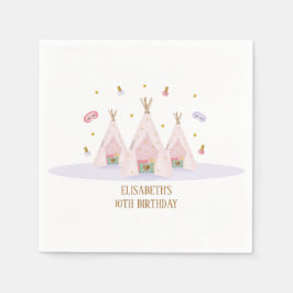 Födelsedagsfest för teveområde pappersservett