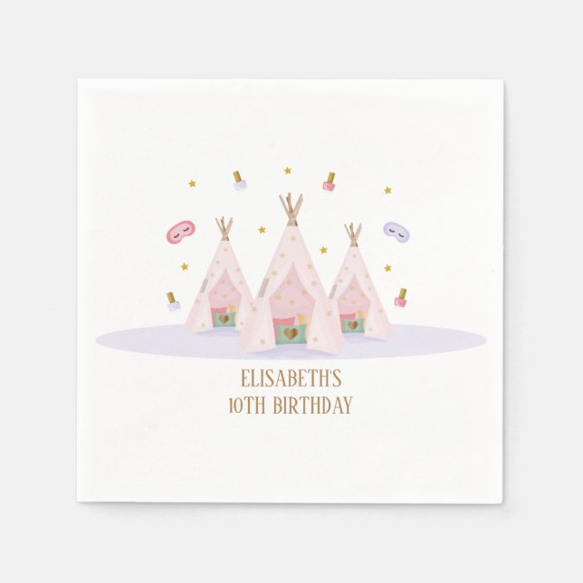 Födelsedagsfest för teveområde pappersservett (Framsidan)