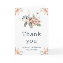 Födelsedagsfest för Turtle-Blommigt