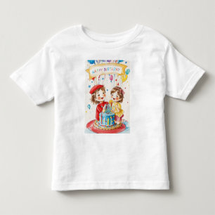 Födelsedagsfest för Twillingar T-Shirt (Todler)