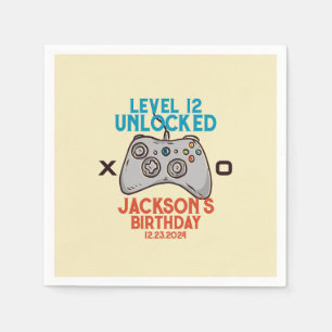 Födelsedagsfest för upplåst spelningsgrupp för spe pappersservett