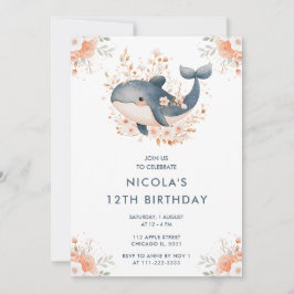 Födelsedagsfest för val av Blommigt Inbjudningar