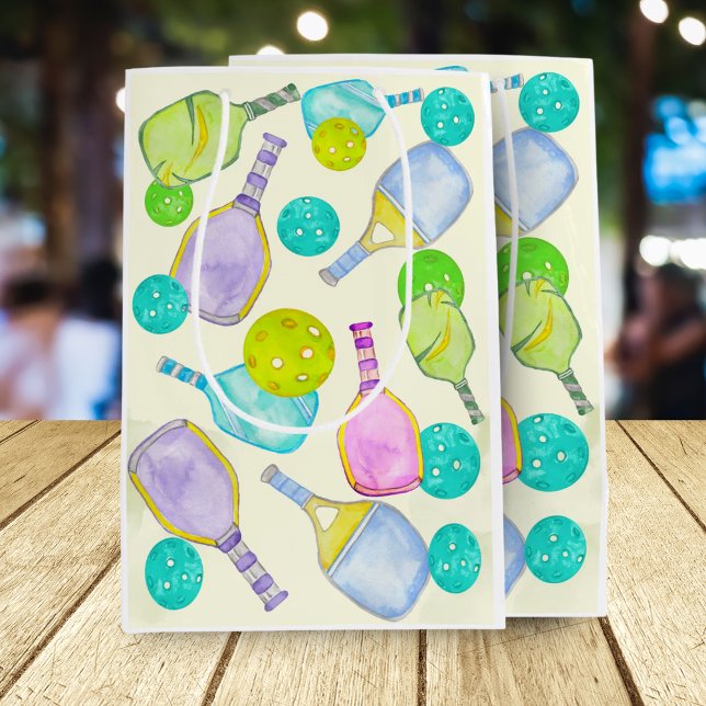 Födelsedagsfest för vattenfärgstema Pickleball Spo (Skapare uppladdad)