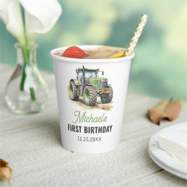 Födelsedagsfest för vattenfärgstraktor