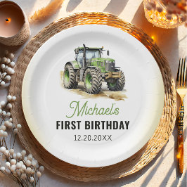 Födelsedagsfest för vattenfärgstraktor