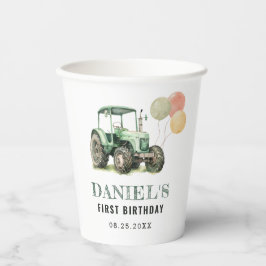 Födelsedagsfest för vattenfärgstraktor