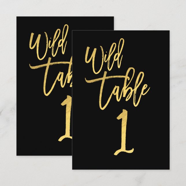 Födelsedagsfest för Vild i Guld, Bordsnummer 1 (Fram/baksida)