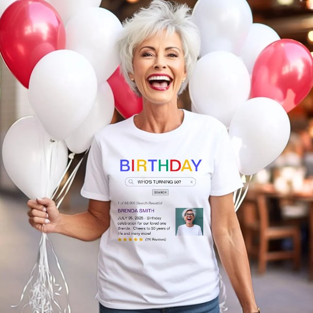 Födelsedagsfest för webbplatssökresultat t shirt (Website Search Result Birthday Party T-Shirt
)