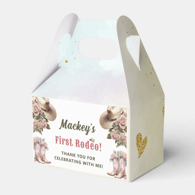 Födelsedagsfest för western Blommigt Presentaskar (Framsidan Sidan)