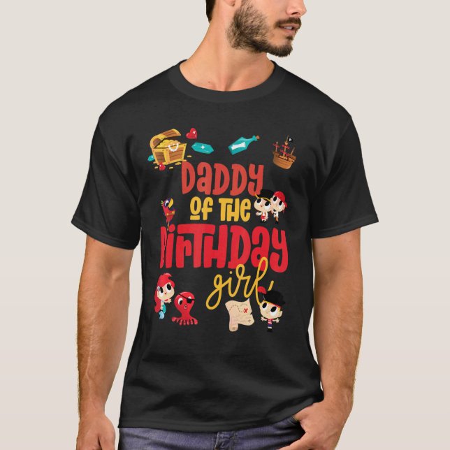 Födelsedagsfest från Pirat  från pappa Birthday Gi T Shirt (Framsida)