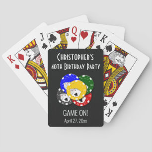 Födelsedagsfest Gambling Casino Night Poker-spel Casinokort