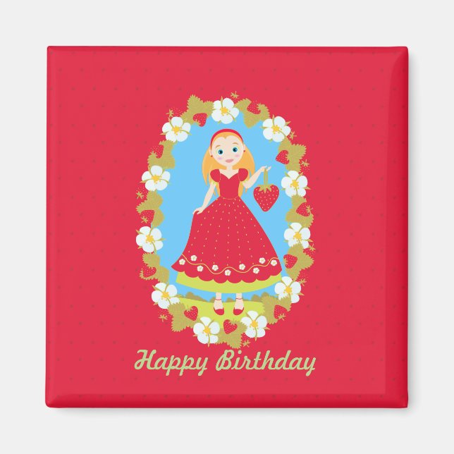 Födelsedagsfest Girl Magnet (Framsidan)