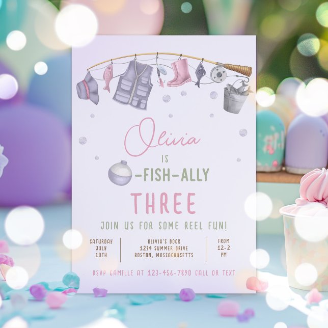 Födelsedagsfest Girl O-Fish-Ally Party Inbjudningar (Skapare uppladdad)