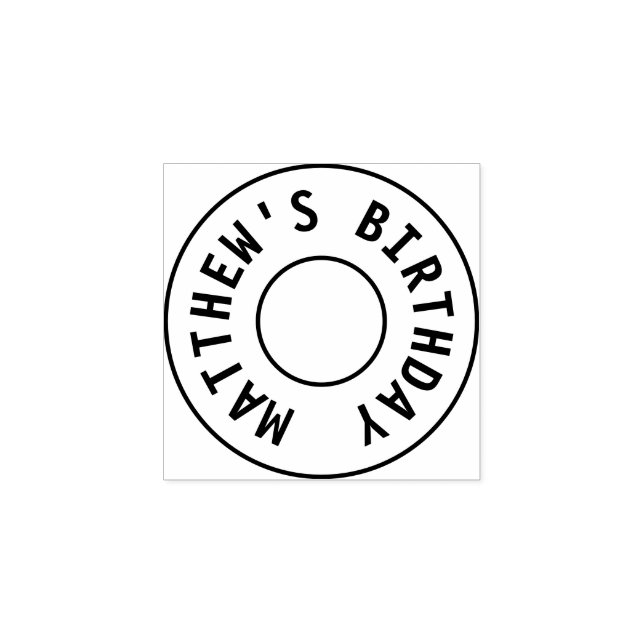 Födelsedagsfest Hand Frimärke Stämpel (Tryck)