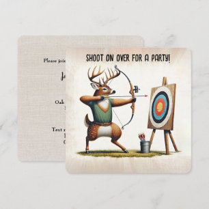 Födelsedagsfest Hjort Archery Inbjudningar