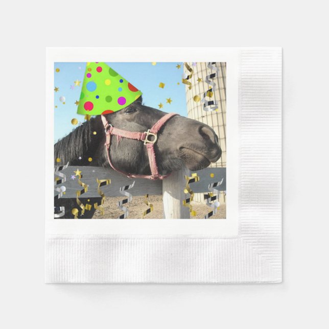 Födelsedagsfest Horse Pappersservett (Framsidan)