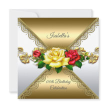 Födelsedagsfest i alla åldrar Guld röda gula Rosor