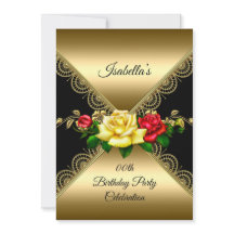 Födelsedagsfest i alla åldrar Svart Guld röd gul R