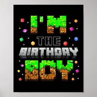 Födelsedagsfest Im Birthday Boy Game Pixel Boy Poster