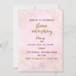 Födelsedagsfest inbjudan