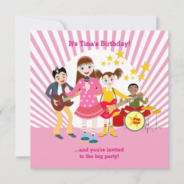 Födelsedagsfest inbjudan (Framsida)